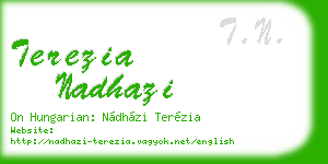 terezia nadhazi business card